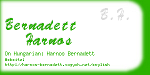 bernadett harnos business card